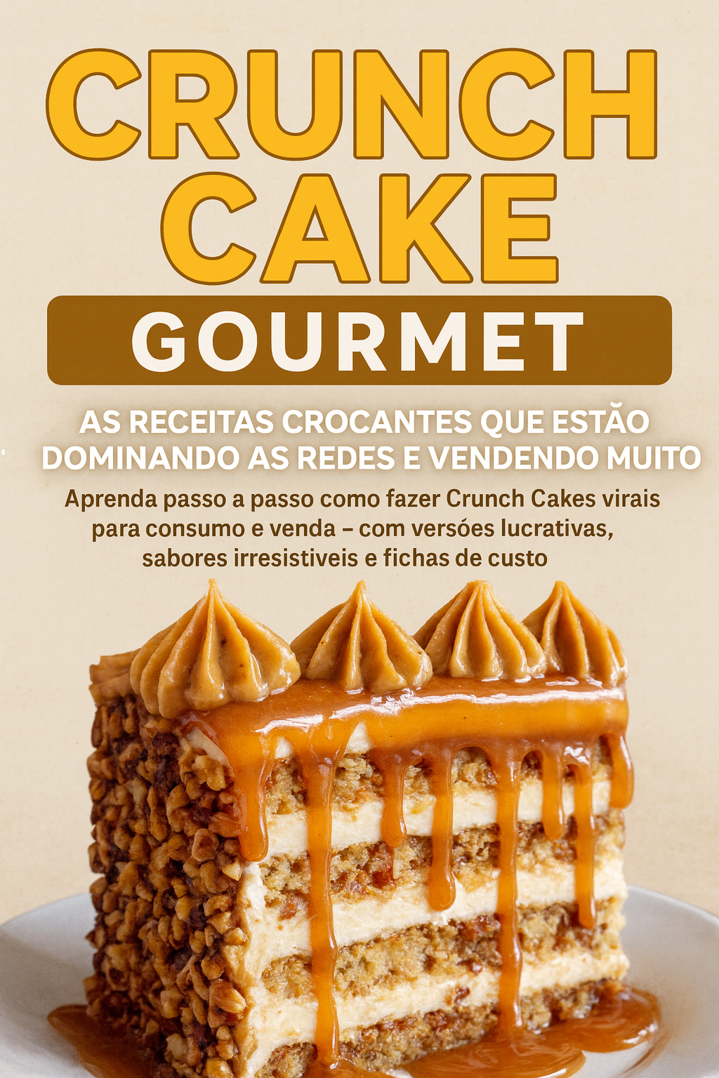 Mockup do eBook Crunch Cake Gourmet